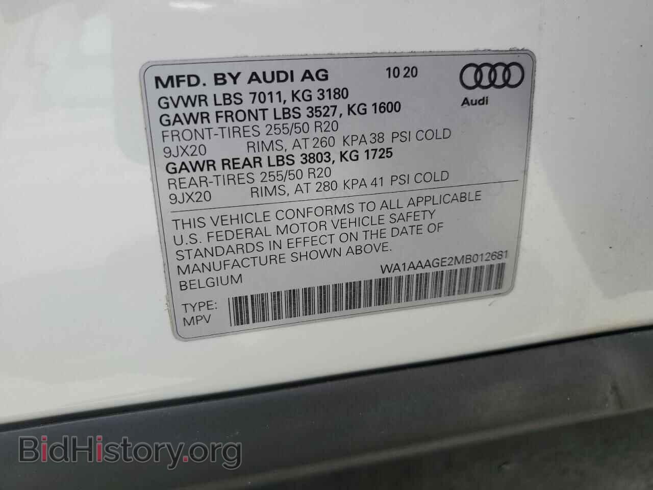 2021 AUDI E-TRON - VIN: WA1AAAGE2MB012681 - Photo 13