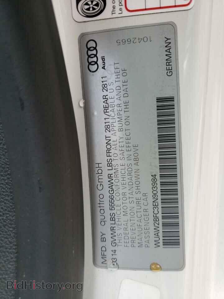 2014 AUDI S7/RS7 - VIN: WUAW2BFC3EN903984 - Фото 10