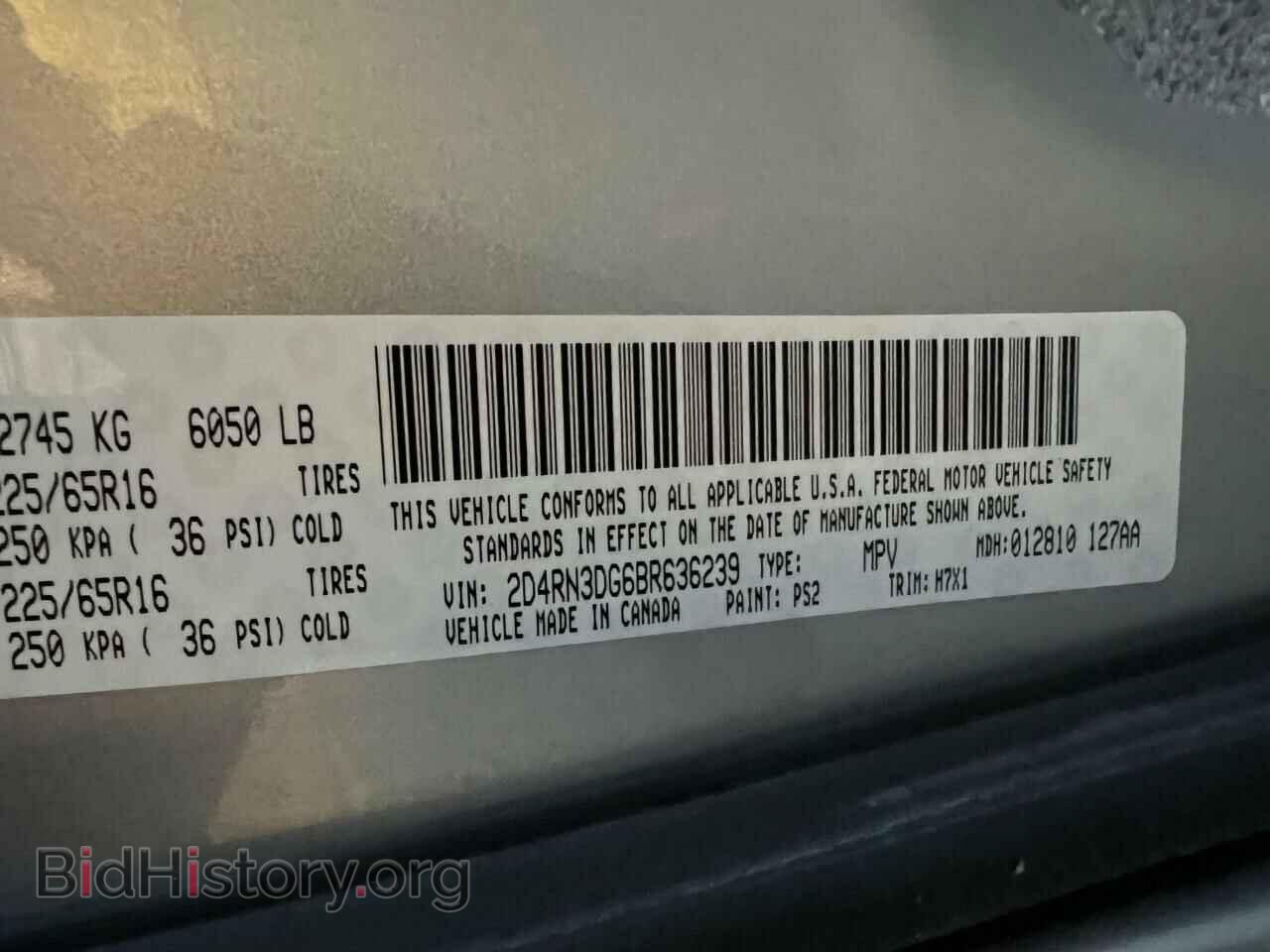 2011 DODGE CARAVAN - VIN: 2D4RN3DG6BR636239 - Фото 10