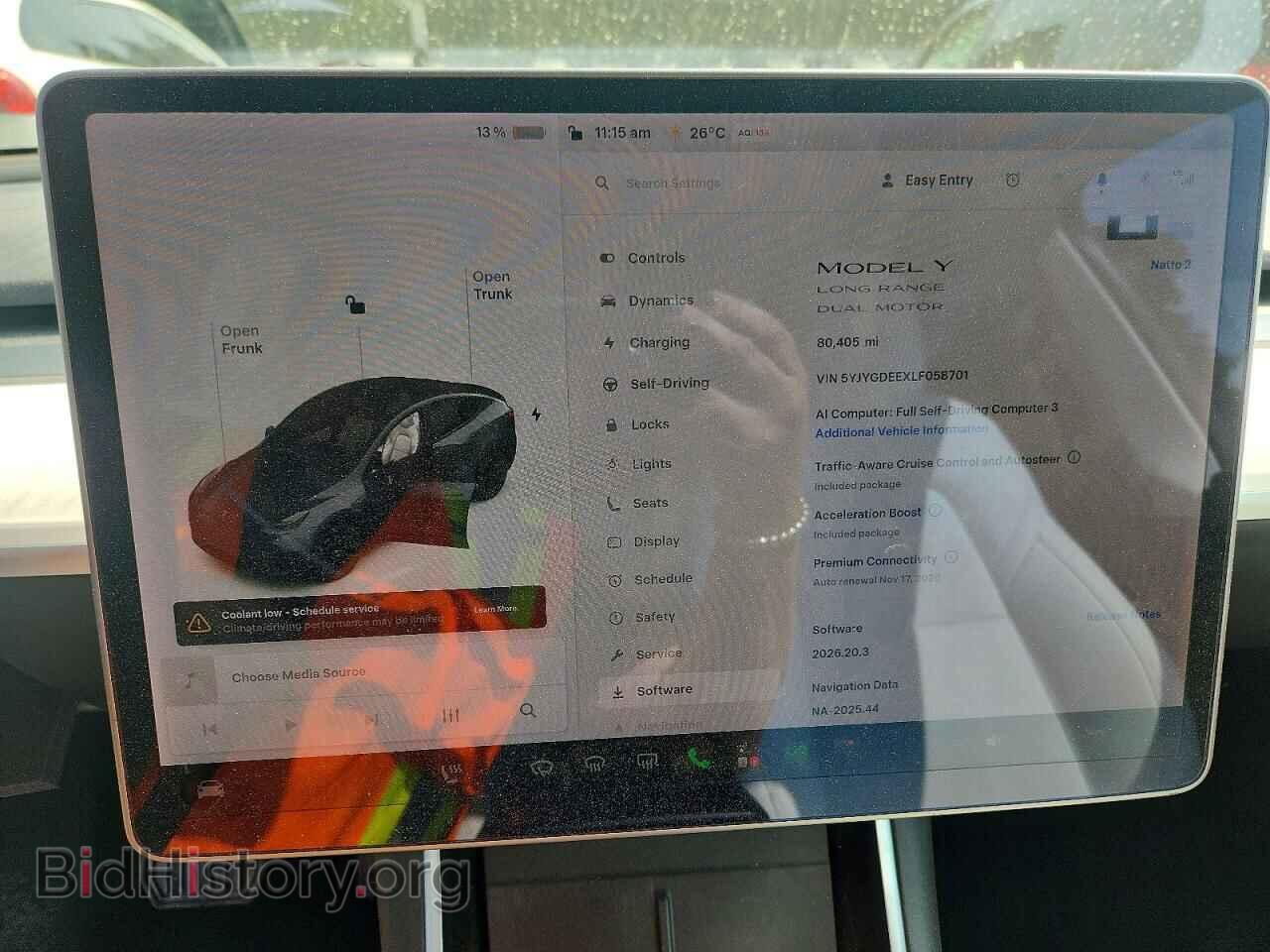 2020 TESLA MODEL Y - VIN: 5YJYGDEEXLF058701 - Photo 9