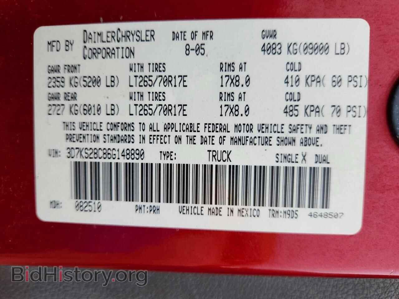 2006 DODGE RAM 2500 - VIN: 3D7KS28C86G148890 - Photo 13