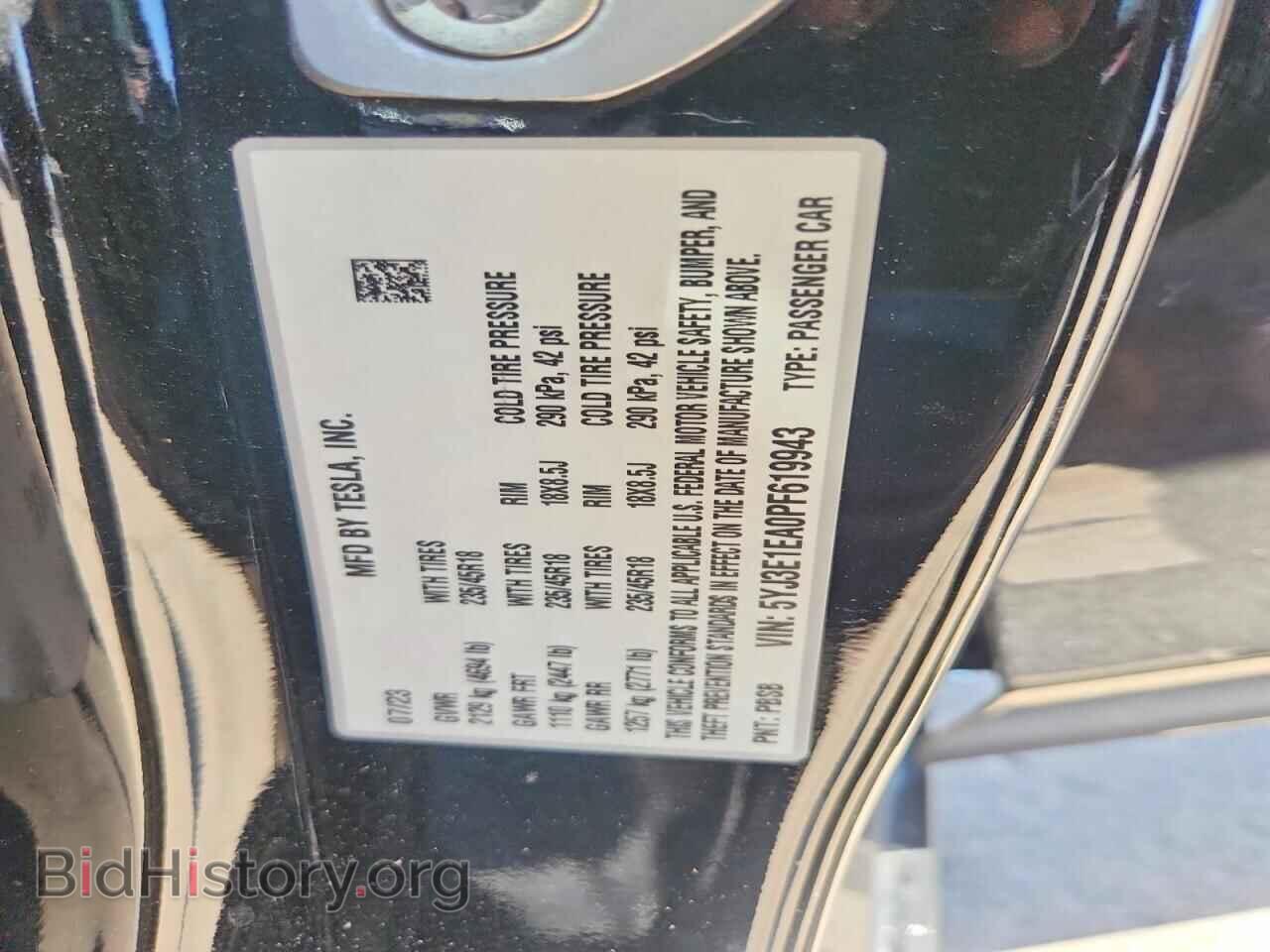 2023 TESLA MODEL 3 - VIN: 5YJ3E1EA0PF619943 - Photo 12