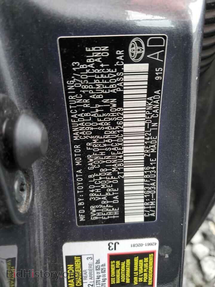 2013 TOYOTA COROLLA - VIN: 2T1BU4EEXDC126029 - Фото 12