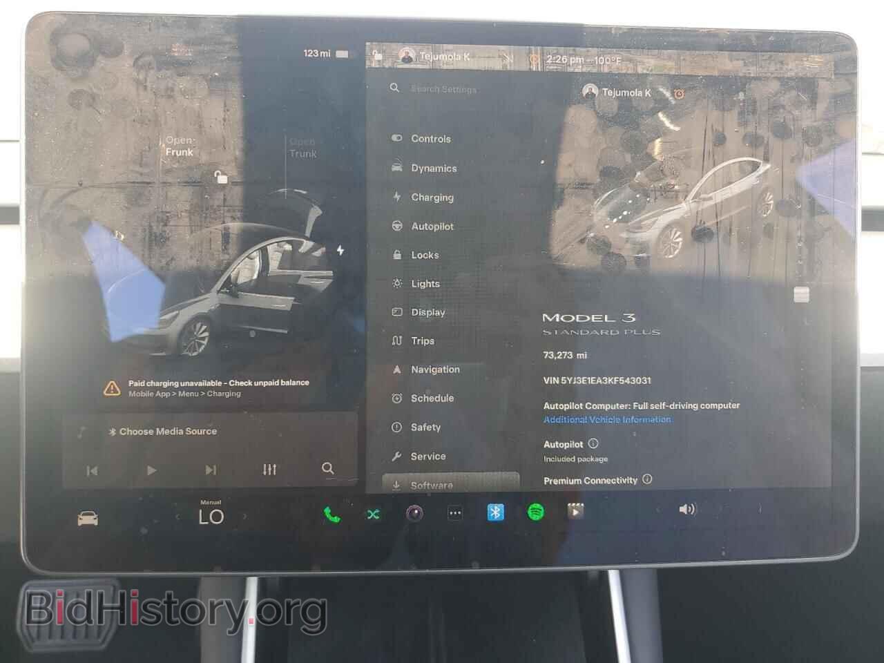 2019 TESLA MODEL 3 - VIN: 5YJ3E1EA3KF543031 - Фото 9