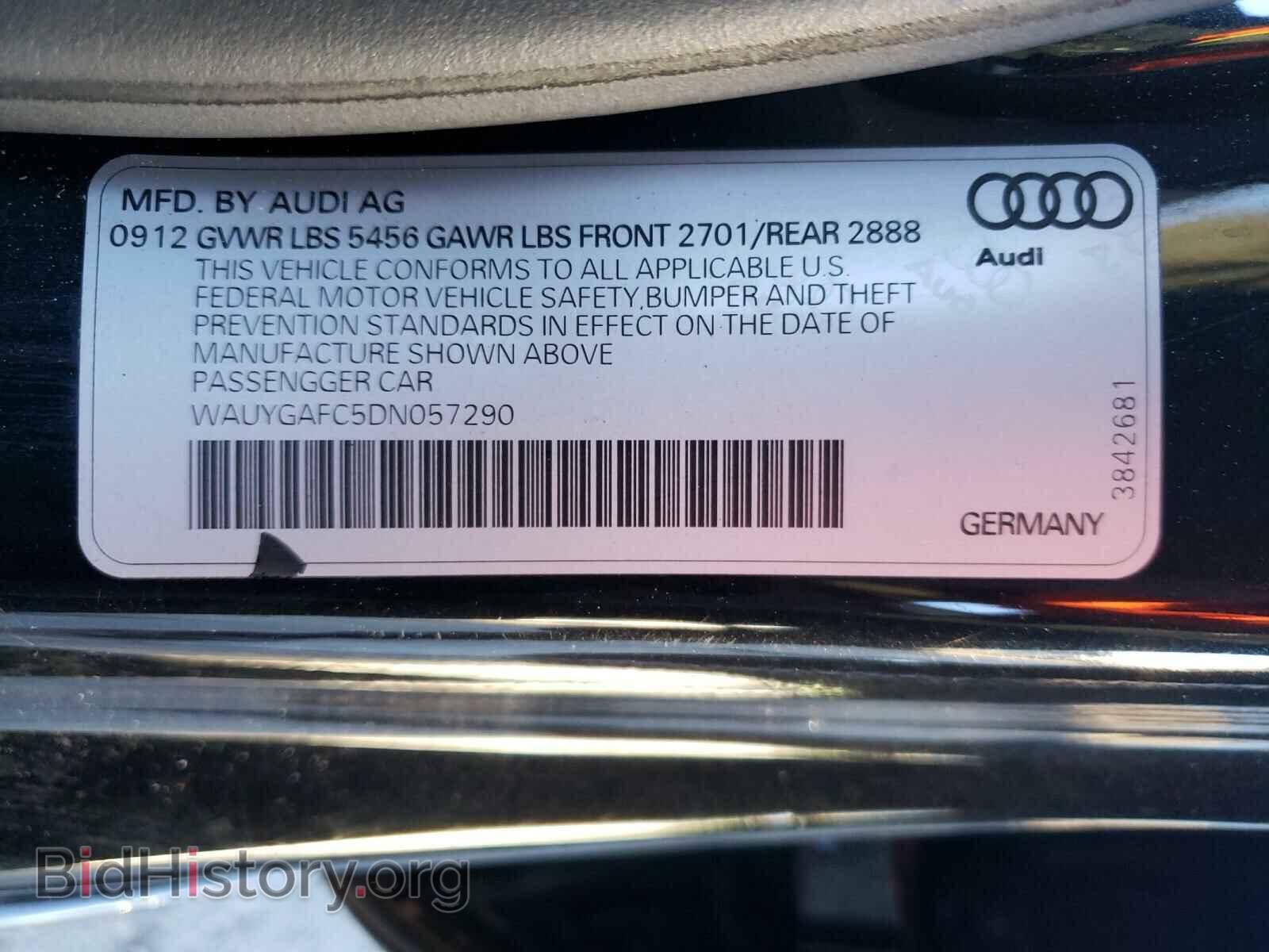 2013 AUDI A7 - VIN: WAUYGAFC5DN057290 - Фото 10