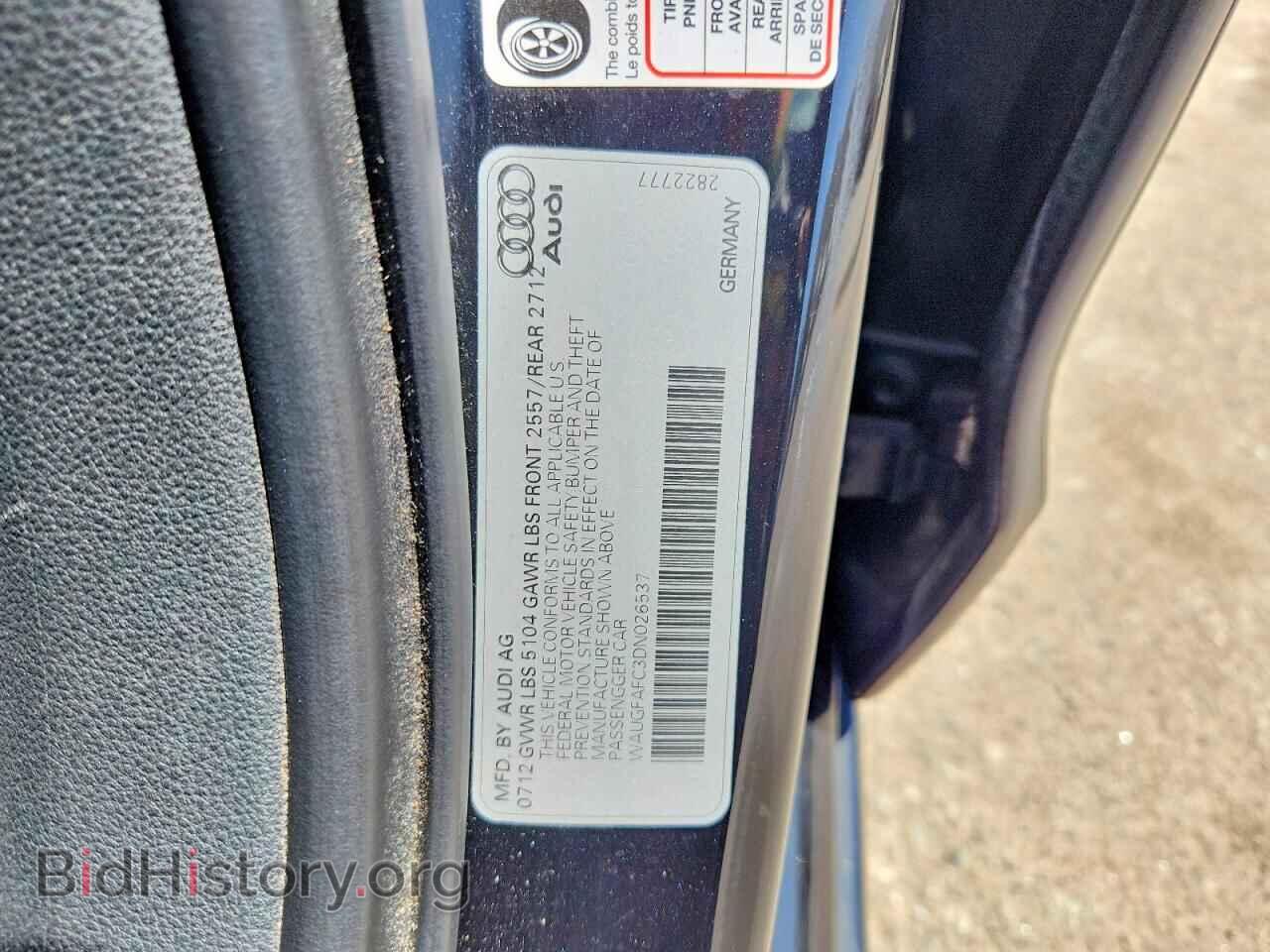 2013 AUDI A6 - VIN: WAUGFAFC3DN026537 - Фото 12