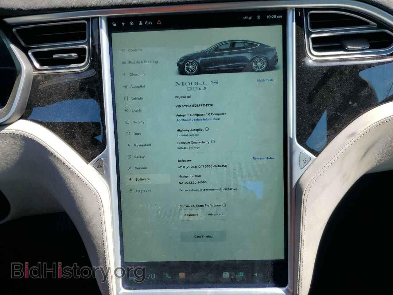 2015 TESLA MODEL S - VIN: 5YJSA1E28FF114926 - Фото 9