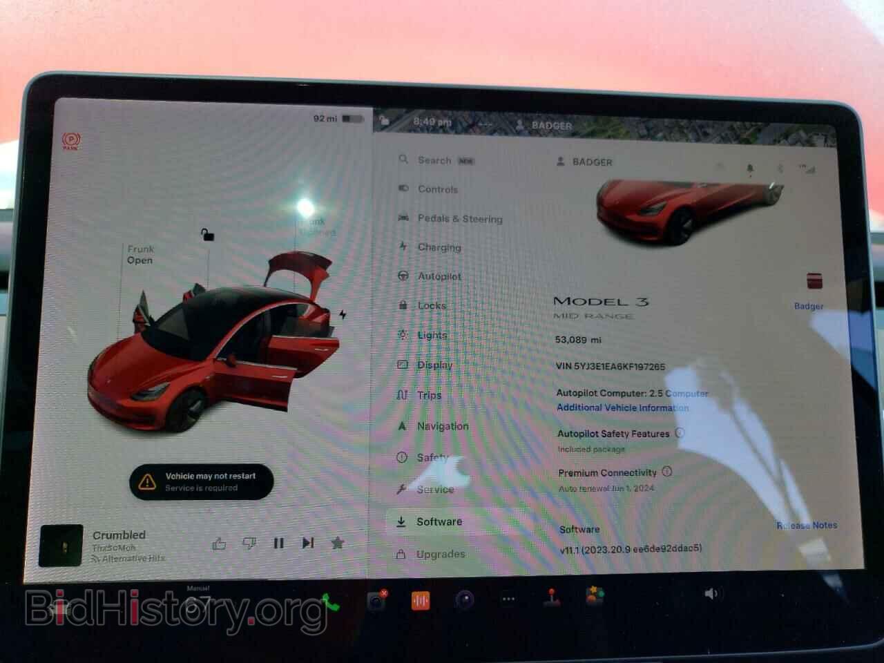 2019 TESLA MODEL 3 - VIN: 5YJ3E1EA6KF197265 - Photo 9