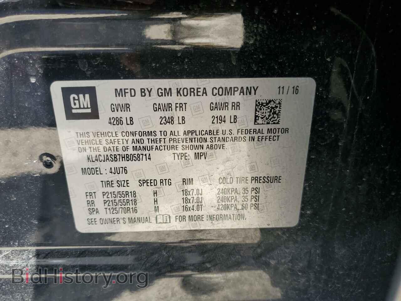 2017 BUICK ENCORE - VIN: KL4CJASB7HB058714 - Photo 13