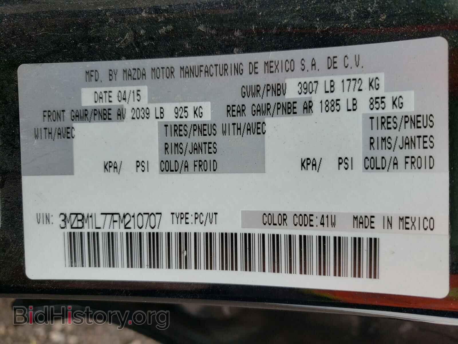 2015 MAZDA 3 - VIN: 3MZBM1L77FM210707 - Фото 10