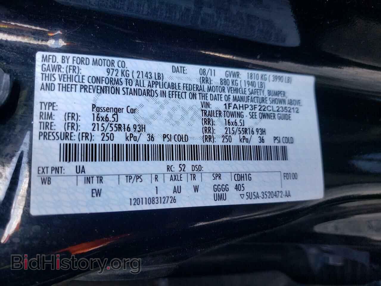 2012 FORD FOCUS - VIN: 1FAHP3F22CL235212 - Photo 10