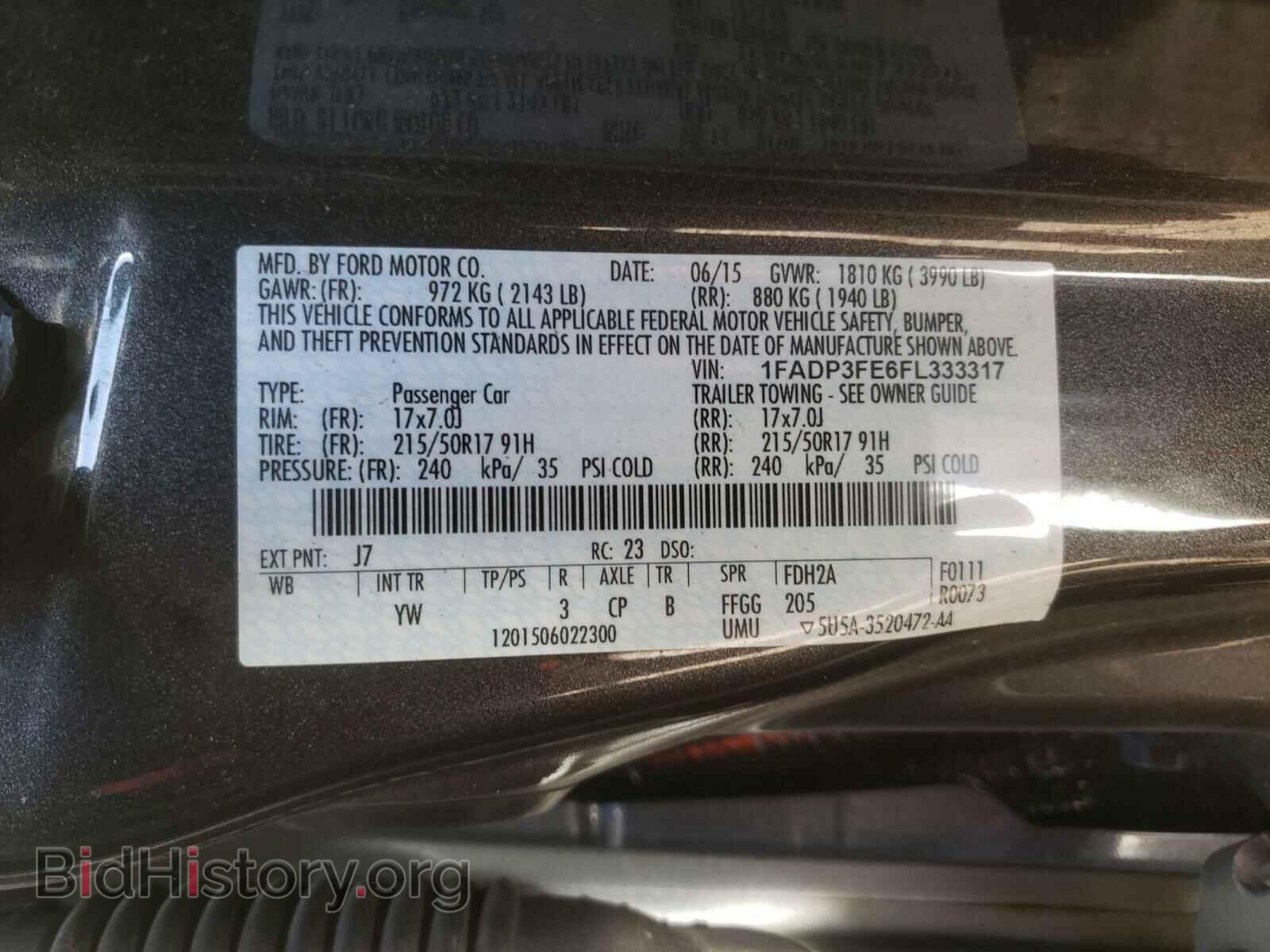 2015 FORD FOCUS - VIN: 1FADP3FE6FL333317 - Фото 10