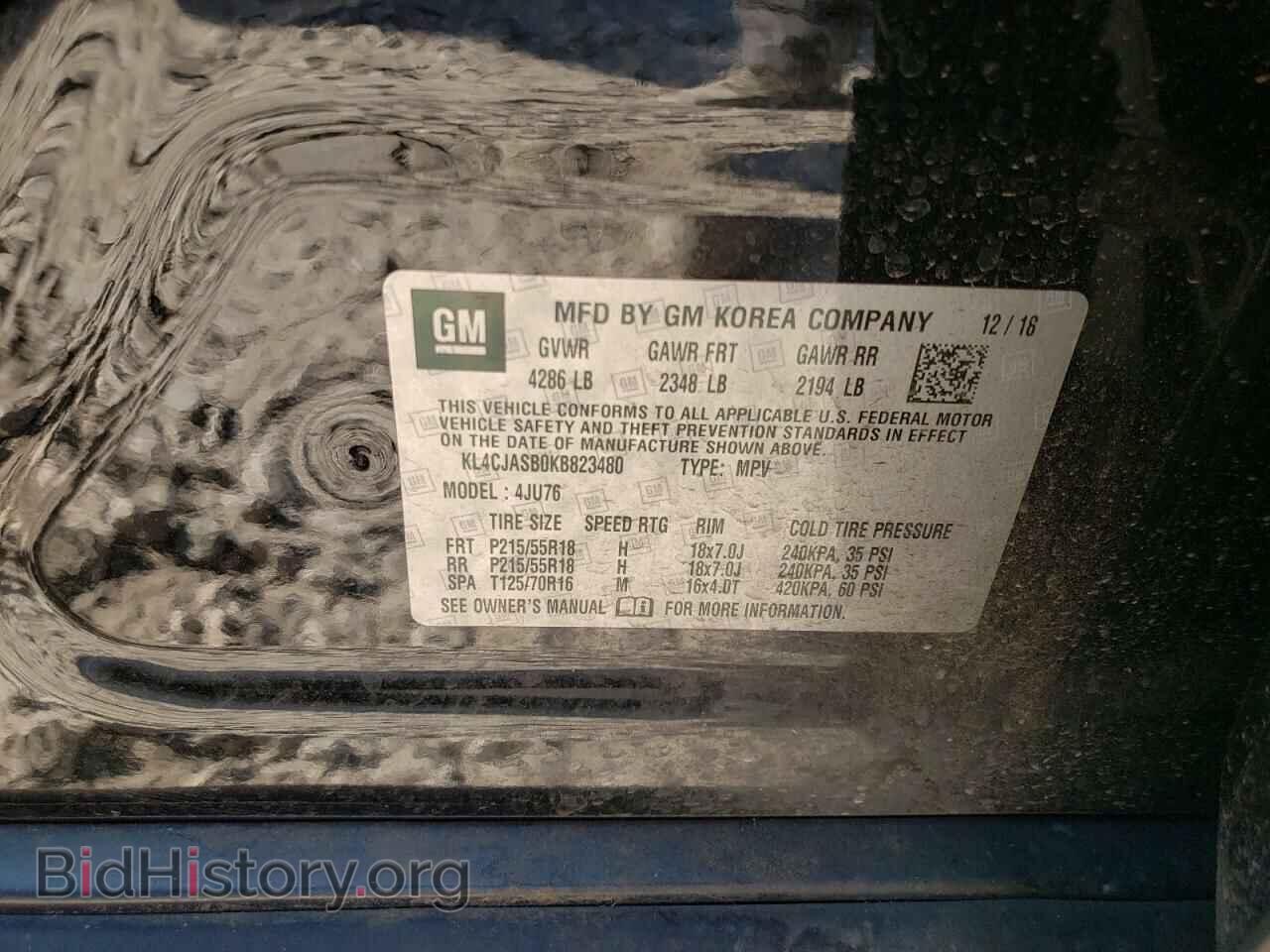 2019 BUICK ENCORE - VIN: KL4CJASB0KB823480 - Фото 10