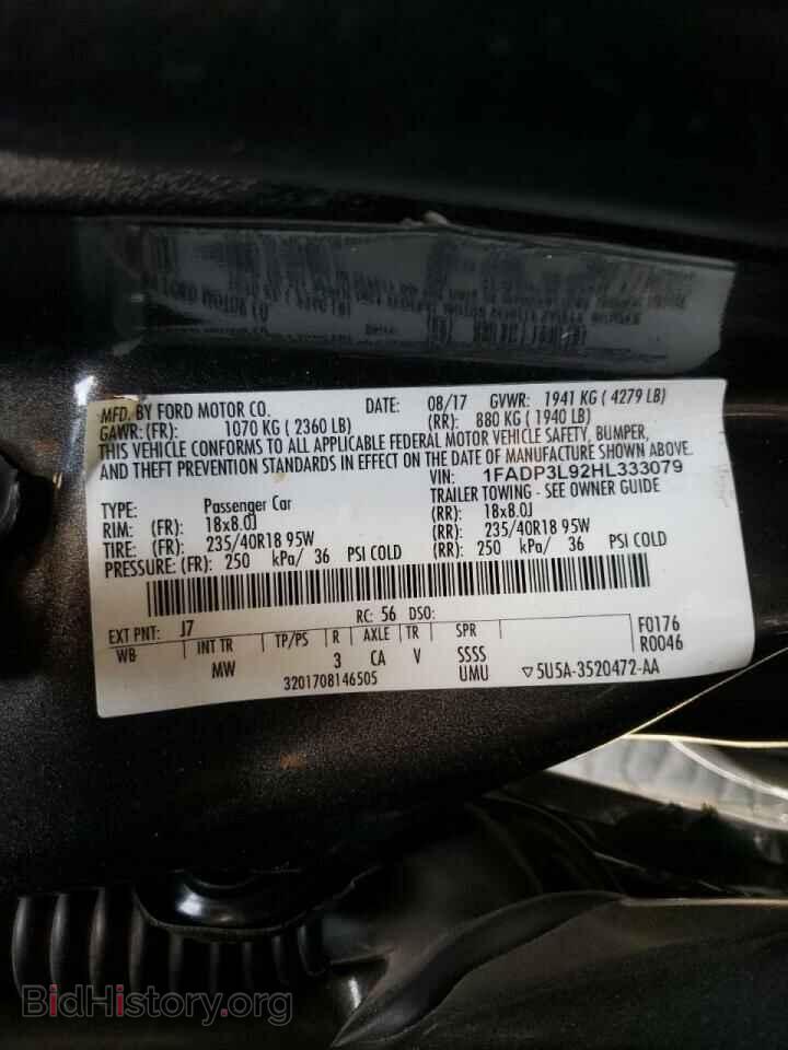2017 FORD FOCUS - VIN: 1FADP3L92HL333079 - Photo 10