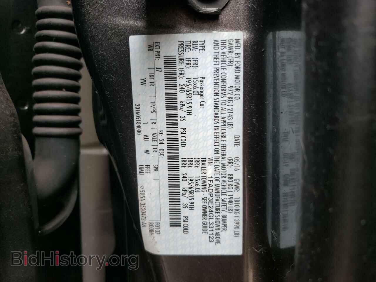 2016 FORD FOCUS - VIN: 1FADP3E24GL331123 - Photo 10