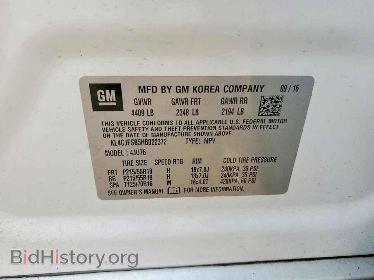 2017 BUICK ENCORE - VIN: KL4CJFSB5HB022372 - Photo 13