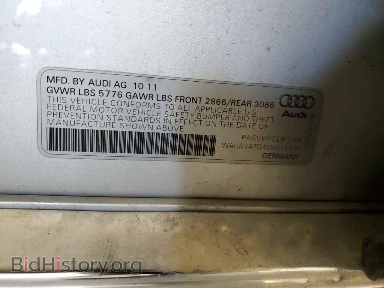 2012 AUDI A8 - VIN: WAUAVAFD4CN015675 - Photo 12