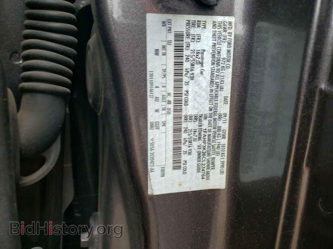 2012 FORD FOCUS - VIN: 1FAHP3K26CL234764 - Фото 10
