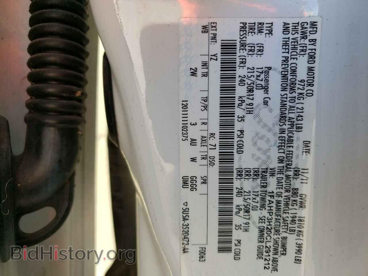 2012 FORD FOCUS - VIN: 1FAHP3H20CL291212 - Photo 10