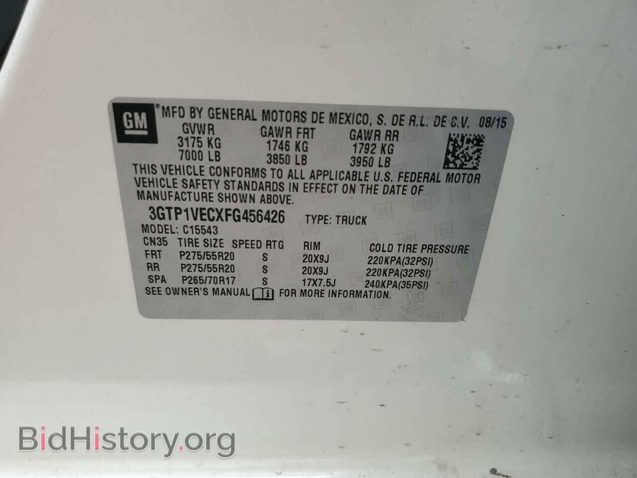 2015 GMC SIERRA - VIN: 3GTP1VECXFG456426 - Фото 13