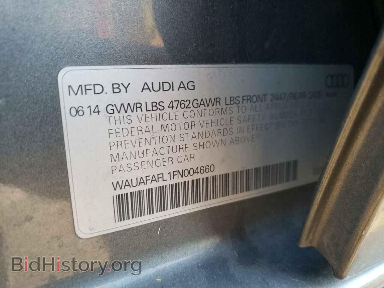 2015 AUDI A4 - VIN: WAUAFAFL1FN004660 - Фото 10