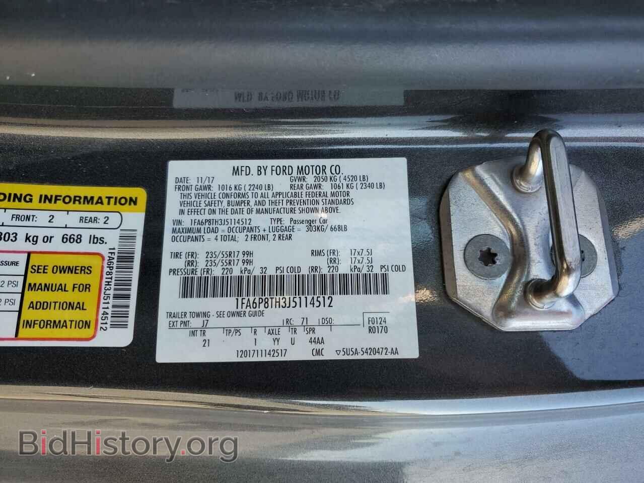 2018 FORD ALL Models - VIN: 1FA6P8TH3J5114512 - Photo 13