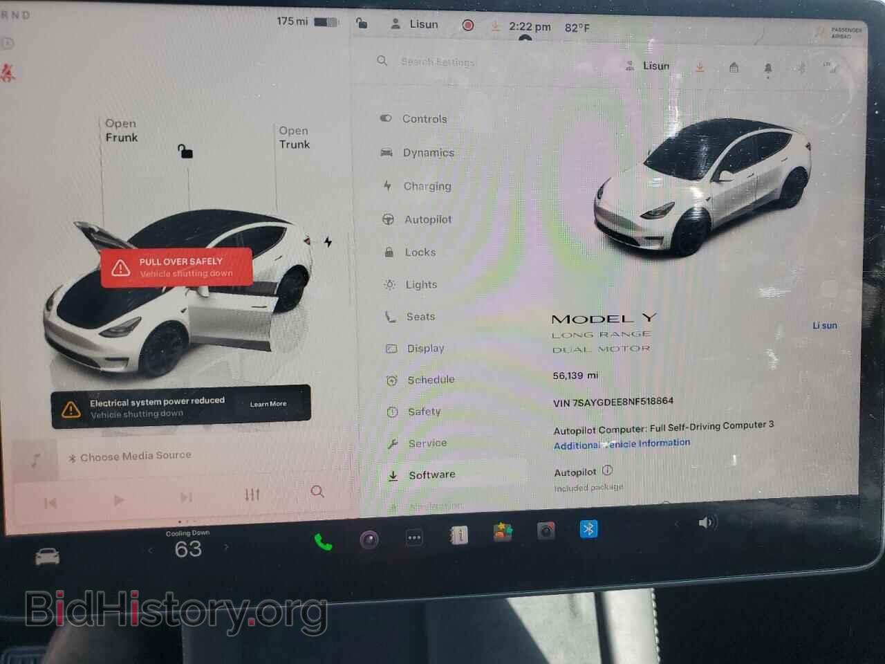 2022 TESLA MODEL Y - VIN: 7SAYGDEE8NF518864 - Фото 9