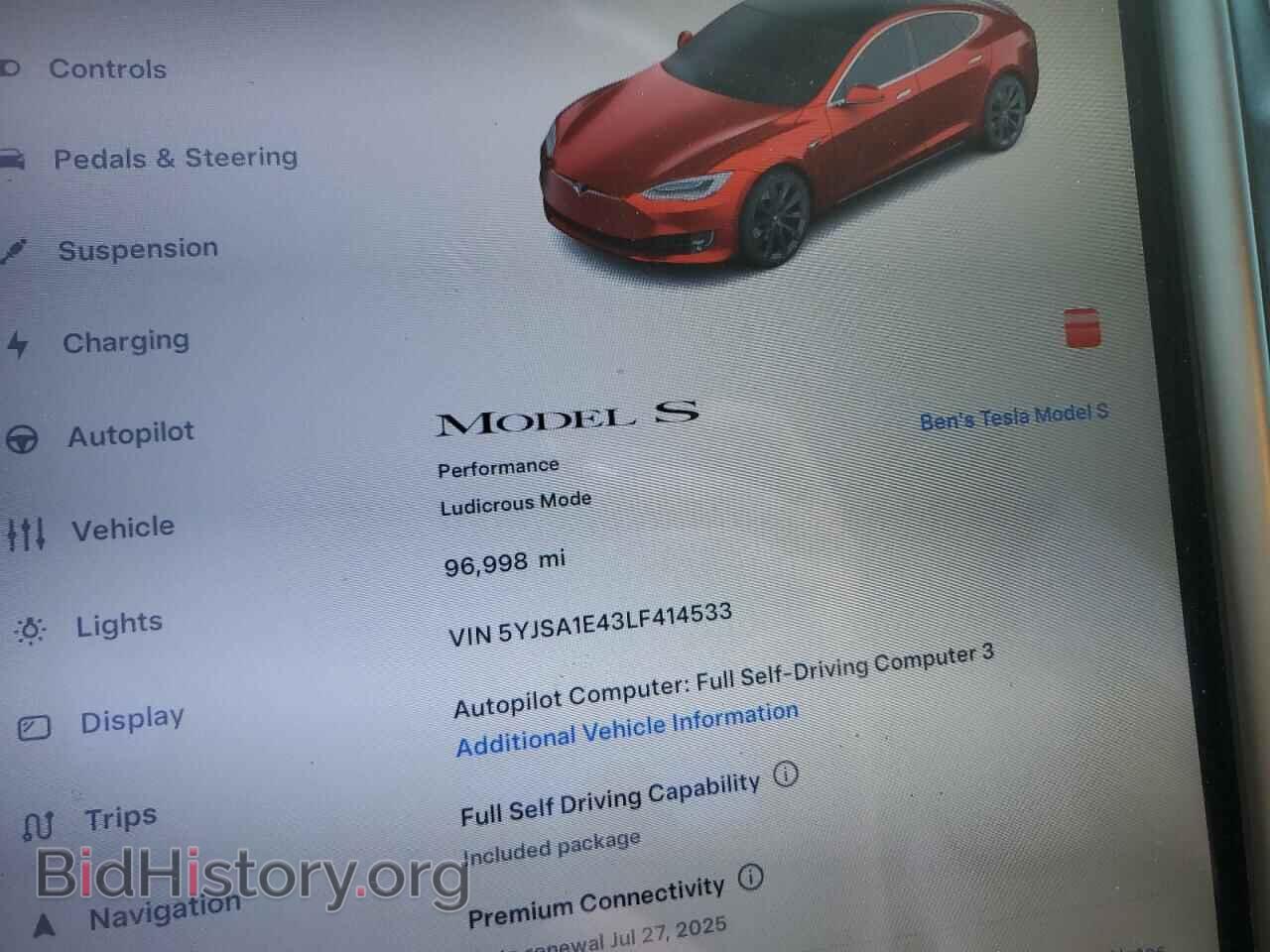 2020 TESLA MODEL S - VIN: 5YJSA1E43LF414533 - Photo 9
