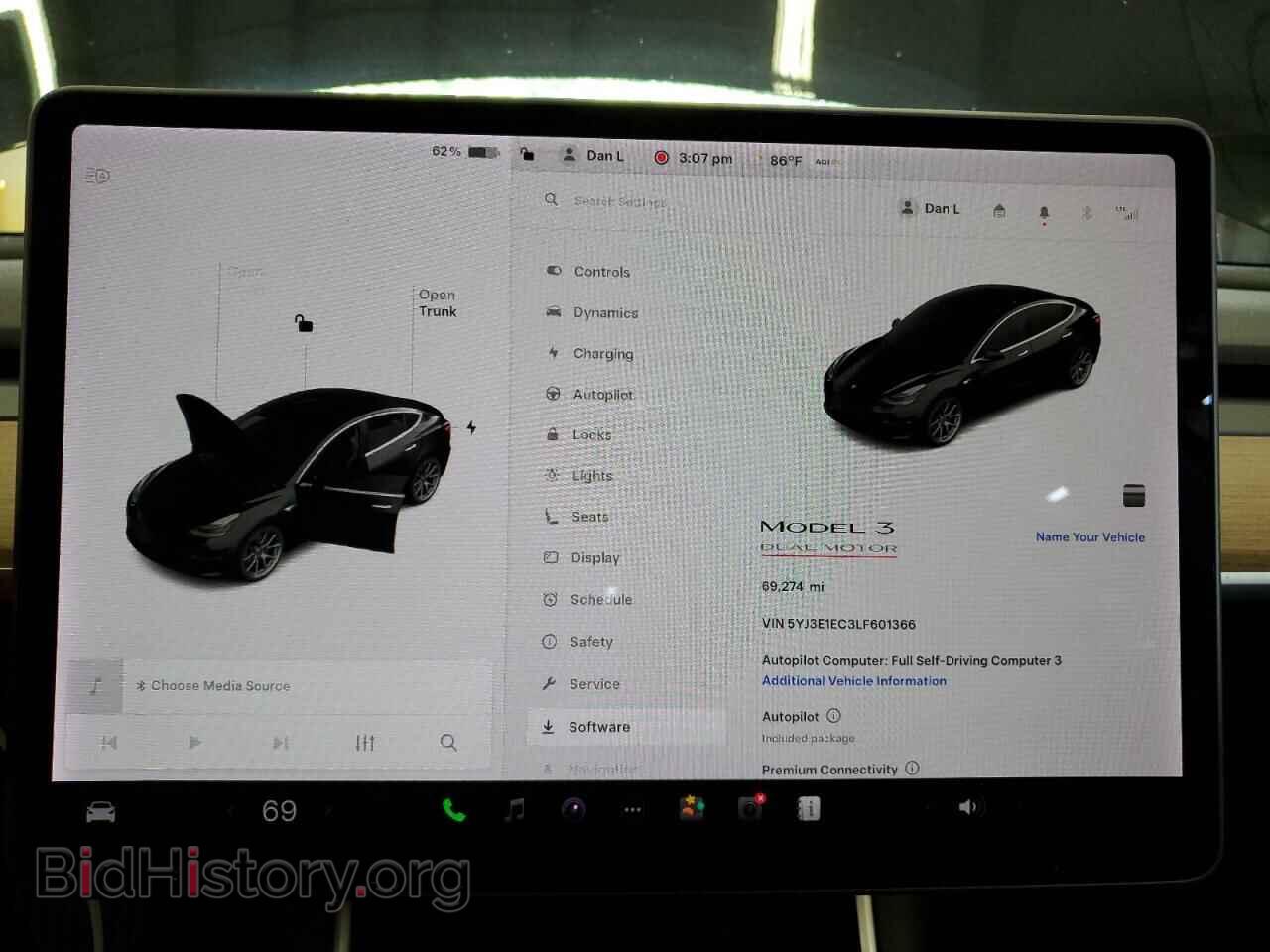 2020 TESLA MODEL 3 - VIN: 5YJ3E1EC3LF601366 - Фото 9