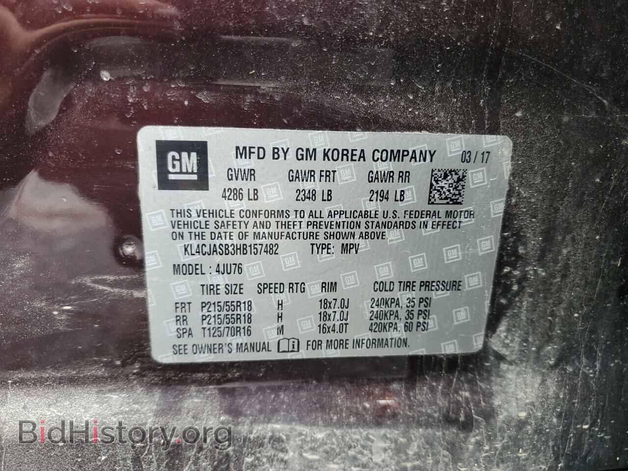 2017 BUICK ENCORE - VIN: KL4CJASB3HB157482 - Photo 13