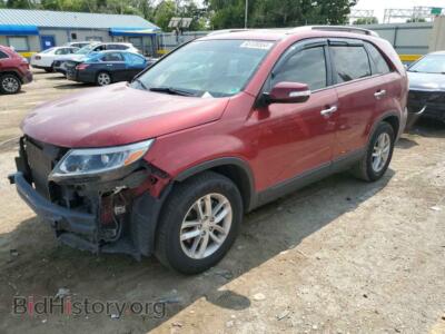 2014 Kia SORENTO LX, красный — VIN 5XYKT4A64EG511691, Copart