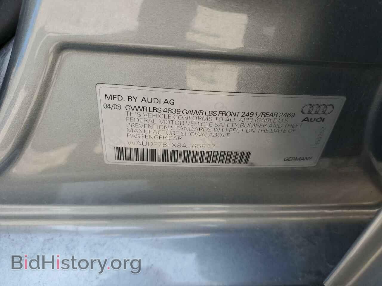 2008 AUDI A4 - VIN: WAUDF78EX8A165517 - Фото 12