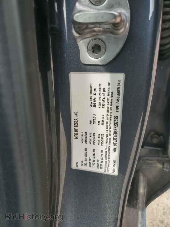 2019 TESLA MODEL 3 - VIN: 5YJ3E1EB8KF237595 - Фото 13