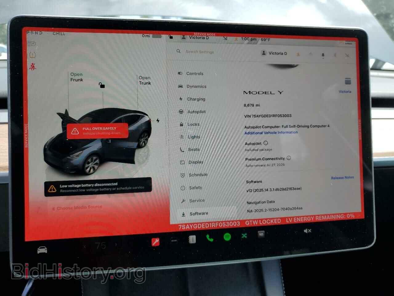 2024 TESLA MODEL Y - VIN: 7SAYGDED1RF053003 - Фото 9