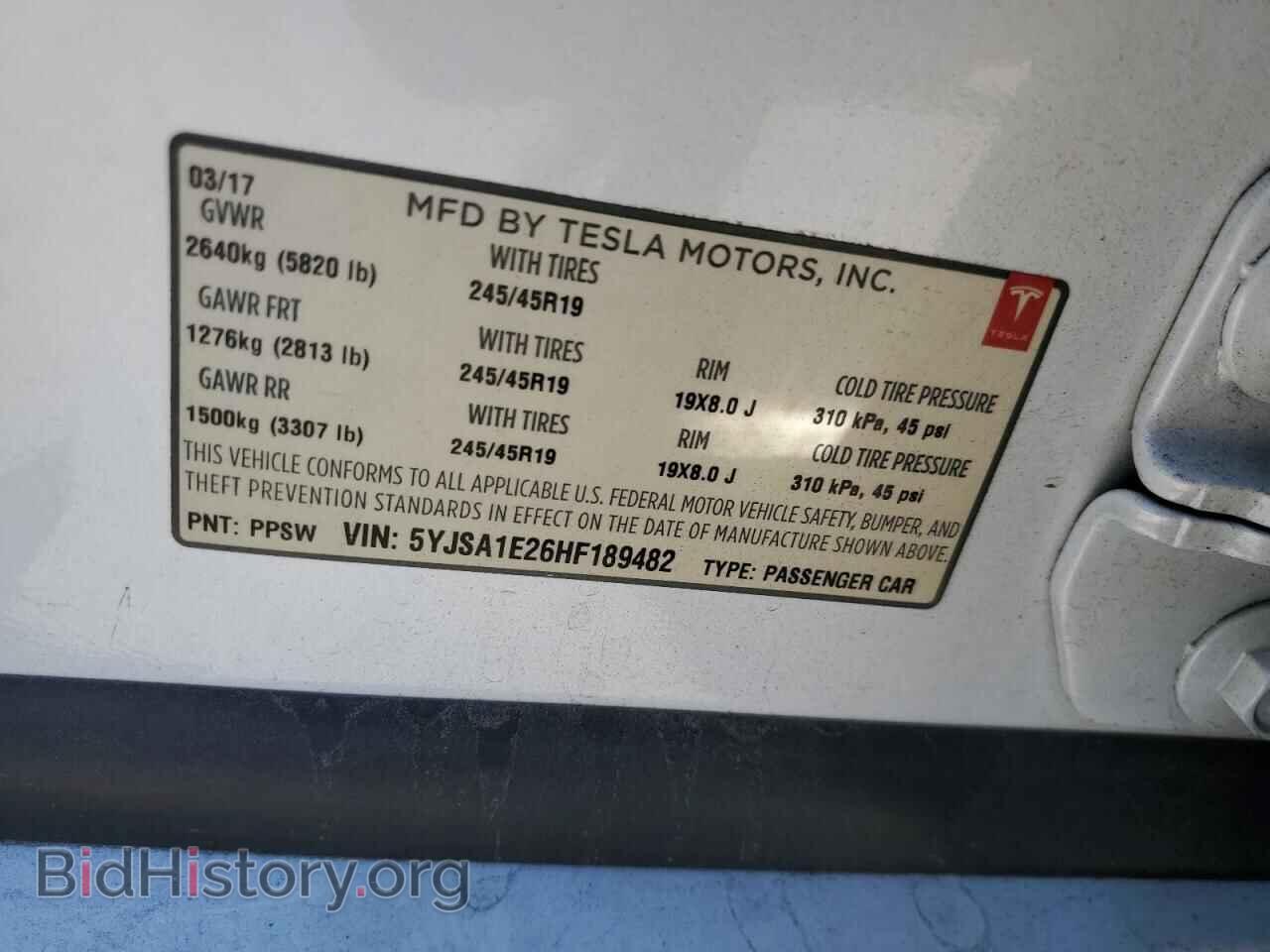 2017 TESLA MODEL S - VIN: 5YJSA1E26HF189482 - Photo 13