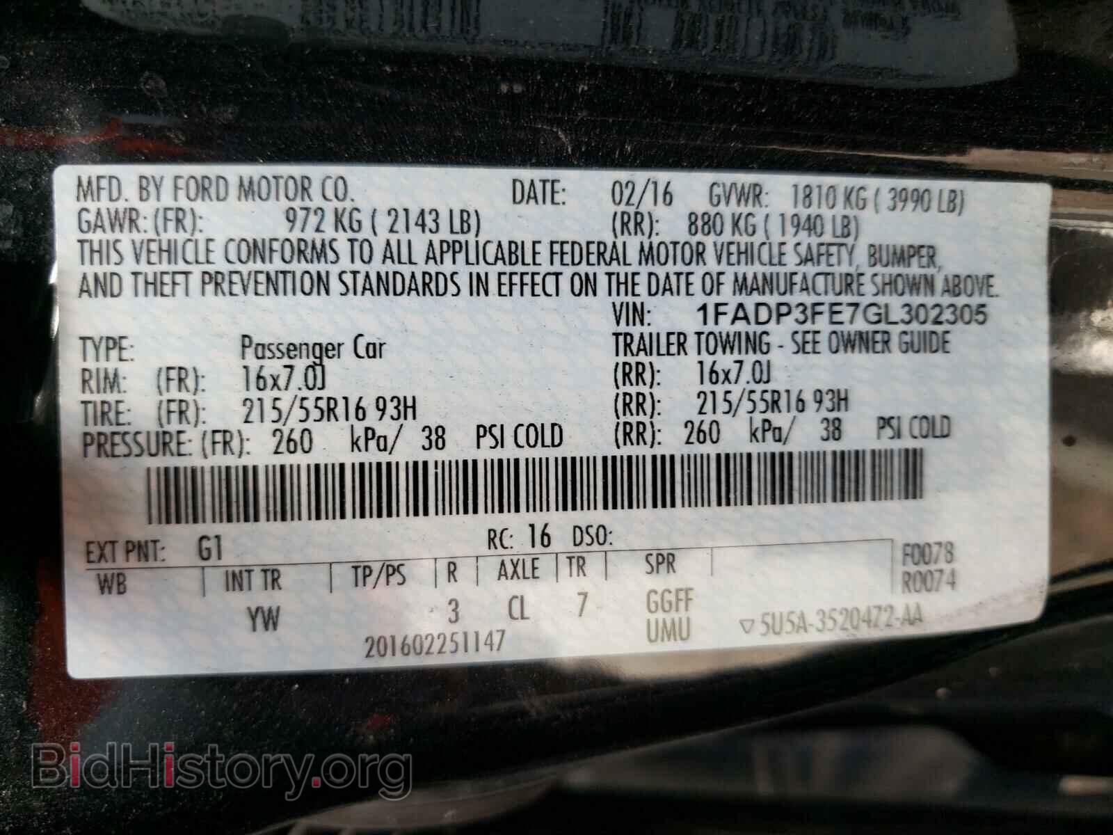 2016 FORD FOCUS - VIN: 1FADP3FE7GL302305 - Photo 10