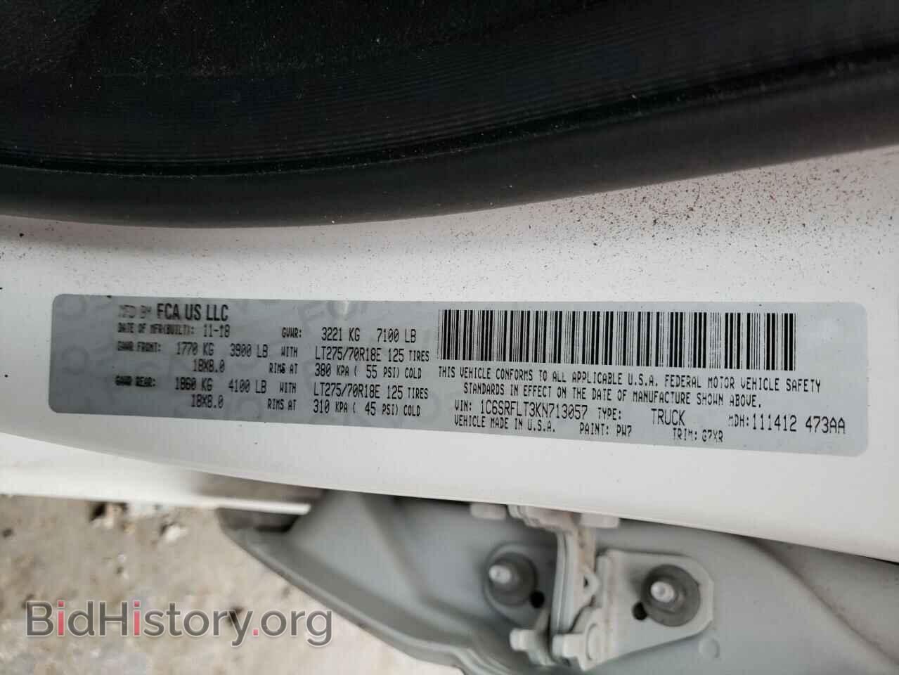 2019 RAM 1500 - VIN: 1C6SRFLT3KN713057 - Фото 10