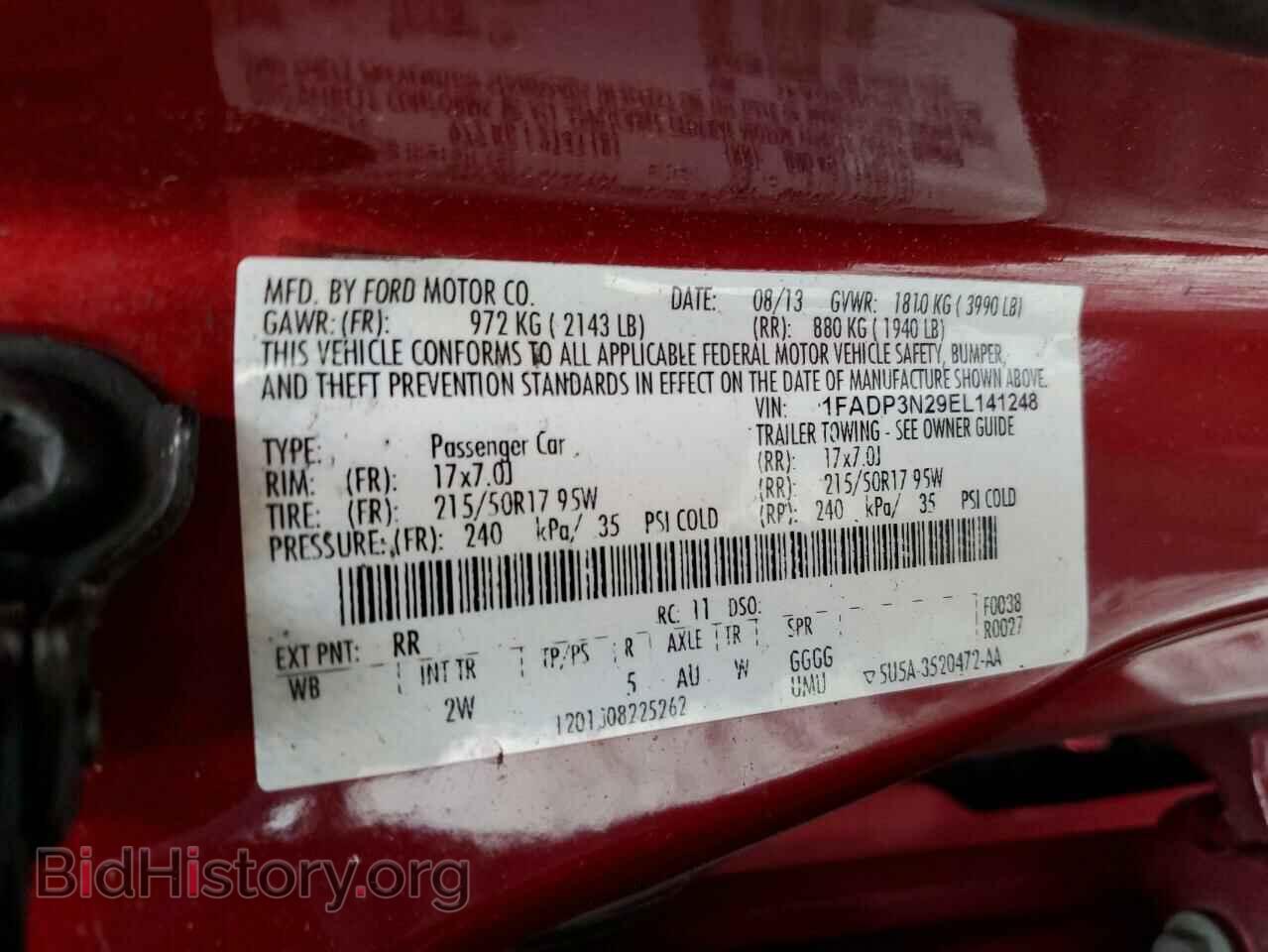 2014 FORD FOCUS - VIN: 1FADP3N29EL141248 - Фото 12