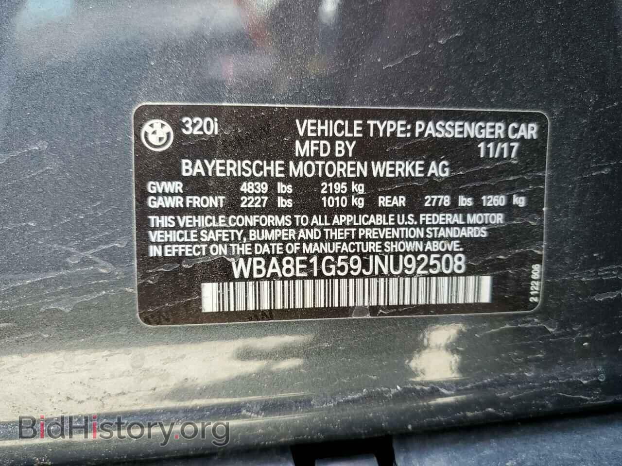 2018 BMW 3 SERIES - VIN: WBA8E1G59JNU92508 - Фото 13
