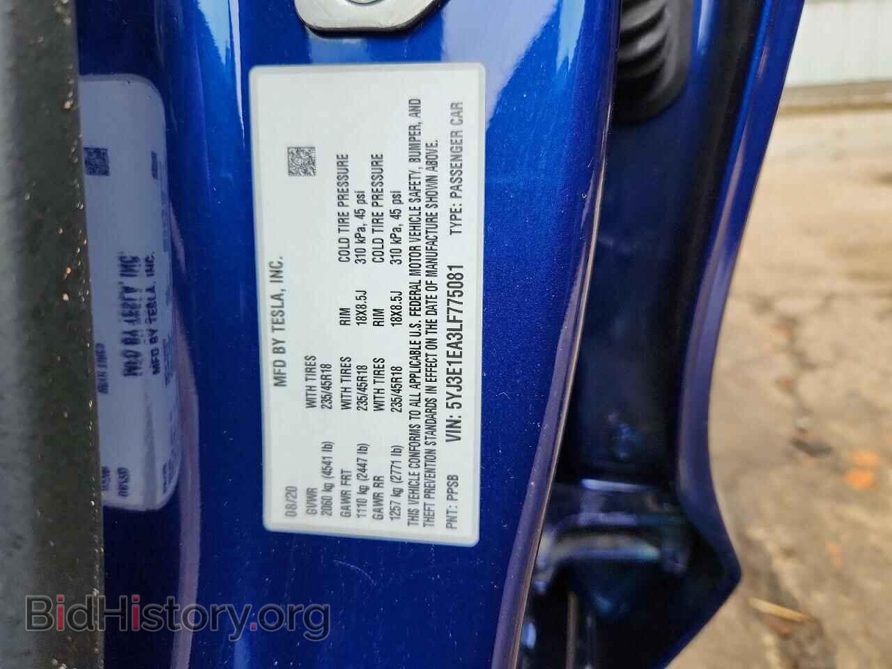 2020 TESLA MODEL 3 - VIN: 5YJ3E1EA3LF775081 - Photo 12