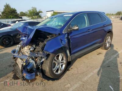 2015 Ford EDGE Edge Titan, blue — VIN 2FMTK3K90FBB48124, Copart