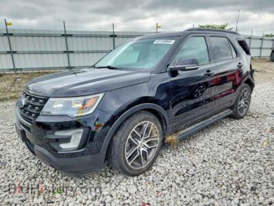 2016 Ford EXPLORER Sport, черный — VIN 1FM5K8GT3GGC83473, Copart