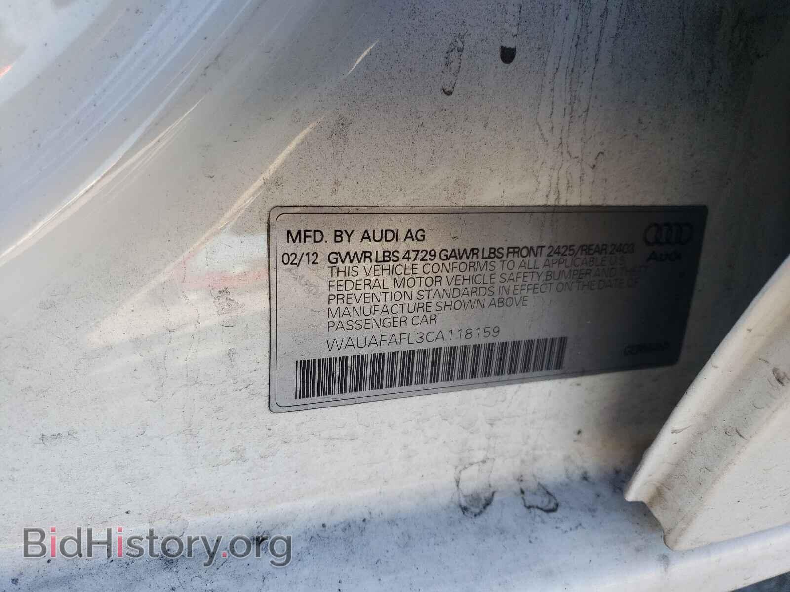 2012 AUDI A4 - VIN: WAUAFAFL3CA118159 - Photo 10