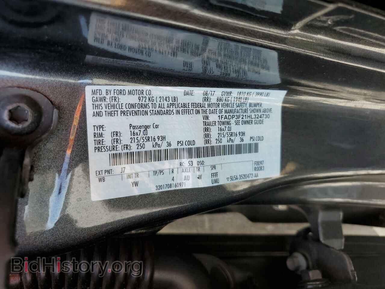 2017 FORD FOCUS - VIN: 1FADP3F21HL324730 - Фото 12