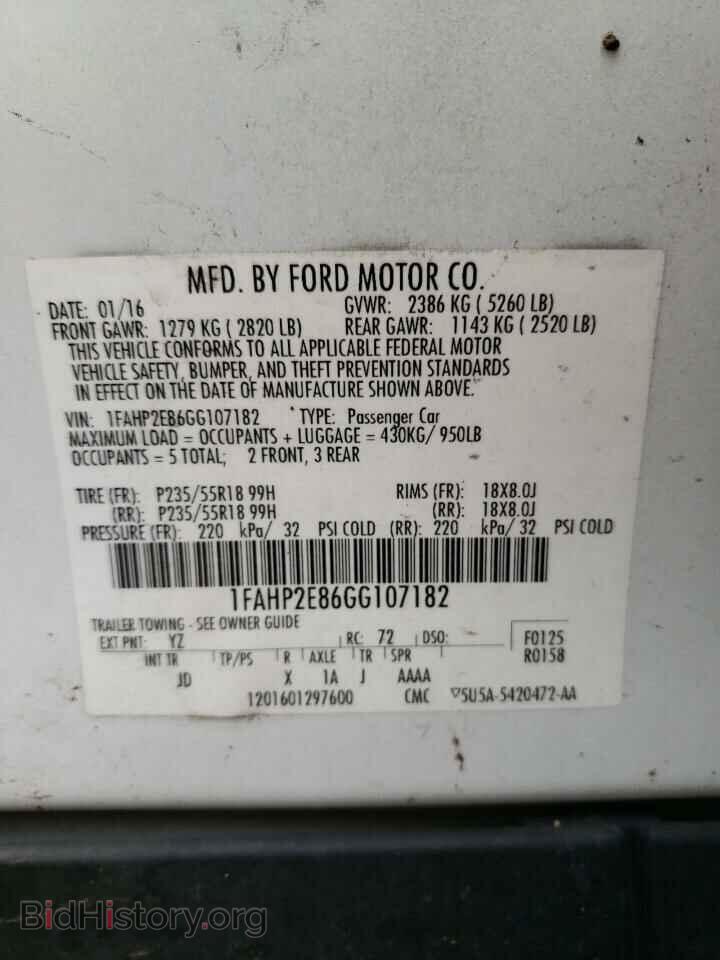 2016 FORD TAURUS - VIN: 1FAHP2E86GG107182 - Photo 12