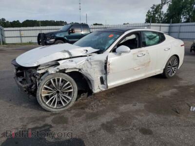 2018 Kia STINGER Premium, white — VIN KNAE25LA7J6036717, Copart