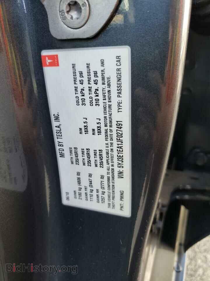 2018 TESLA MODEL 3 - VIN: 5YJ3E1EA1JF027491 - Фото 12