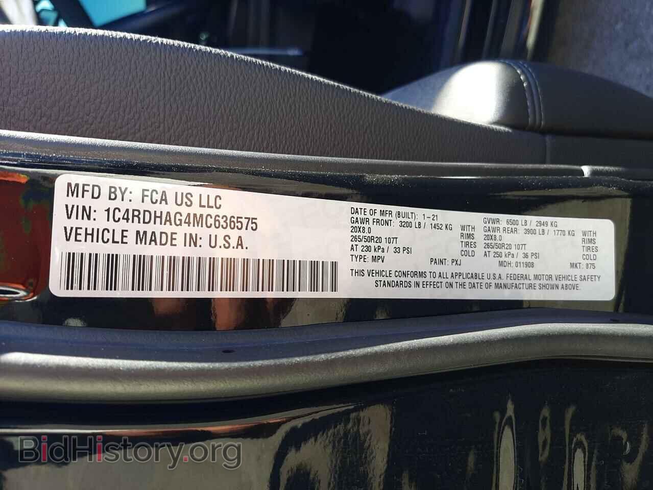 2021 DODGE DURANGO - VIN: 1C4RDHAG4MC636575 - Фото 10