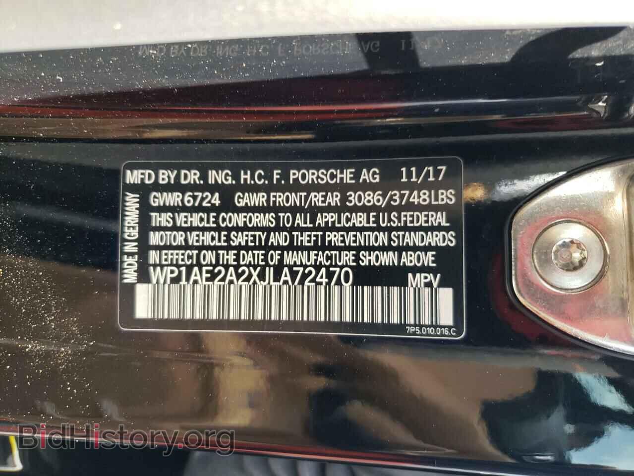 2018 PORSCHE CAYENNE - VIN: WP1AE2A2XJLA72470 - Фото 10