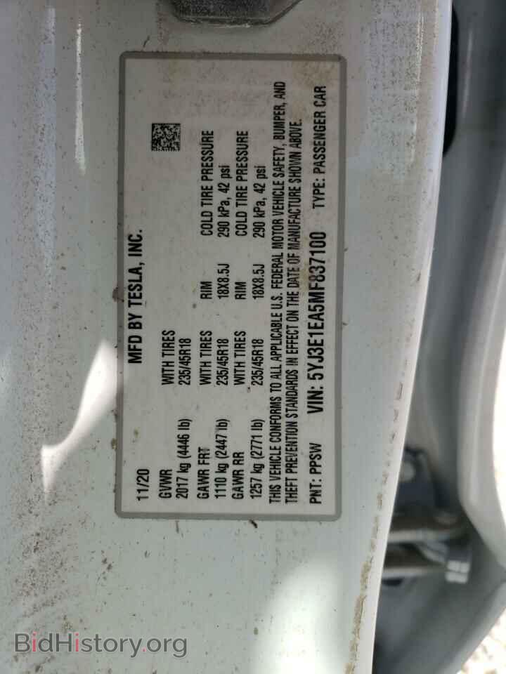 2021 TESLA MODEL 3 - VIN: 5YJ3E1EA5MF837100 - Photo 10